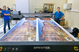 Инсталляция УФ-принтера Sprinter TC-F2132 в РПК "Яреклама" из Фрязино