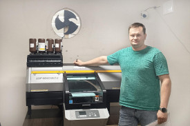 Инсталляция УФ-принтера Mimaki UJF-3042 MkII в ижевской РПК "Никнейм"